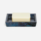 Porte-savon Santorini Pigeon and Poodle PP001375, couleur bleu foncé, en forme de stylo.