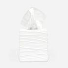 Pigeon and Poodle PP001412 Solin Tissue Box in White Lacquer Resin