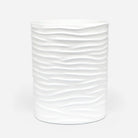 Pigeon and Poodle PP001414 Solin Wastebasket in White Lacquer Resin