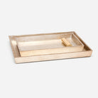 Pigeon and Poodle - PP001436 - Tanlay Tray Set - Tanlay - Lacquered Silver Leaf