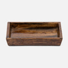 Pigeon and Poodle PP001529 Varadero Soap Dish in Dark Stain Banana Leaf
