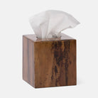 Pigeon and Poodle PP001531 Varadero Tissue Box in Dark Stain Banana Leaf