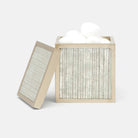 Pigeon and Poodle PP001587 Waterford Bath Canister in Gray Strips Painted Mirror