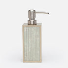 Pigeon and Poodle PP001589 Waterford Soap Pump in Gray Strips Painted Mirror