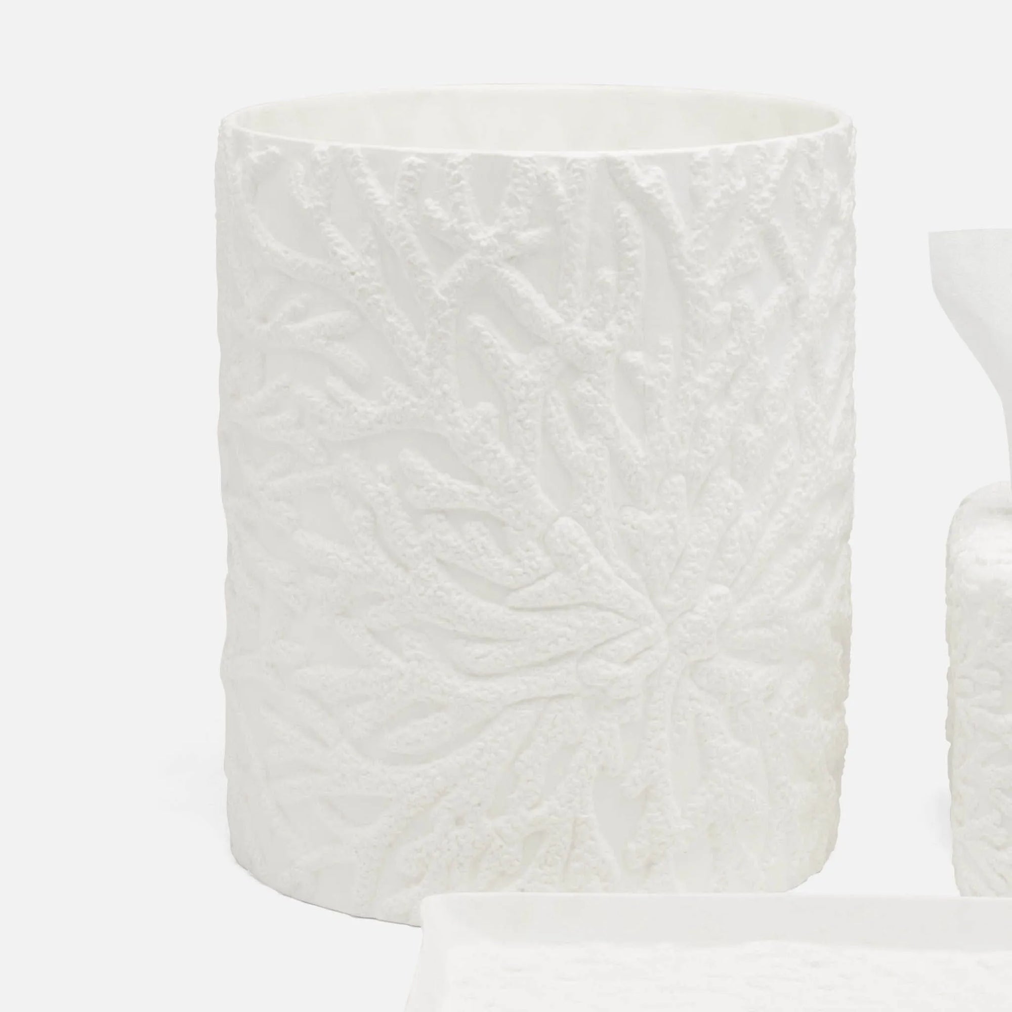 Pigeon and Poodle - PP004839 - Alanya Wastebasket - Alanya - White Porcelain