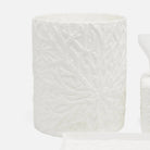 Pigeon and Poodle PP004839 Alanya Wastebasket in White Porcelain
