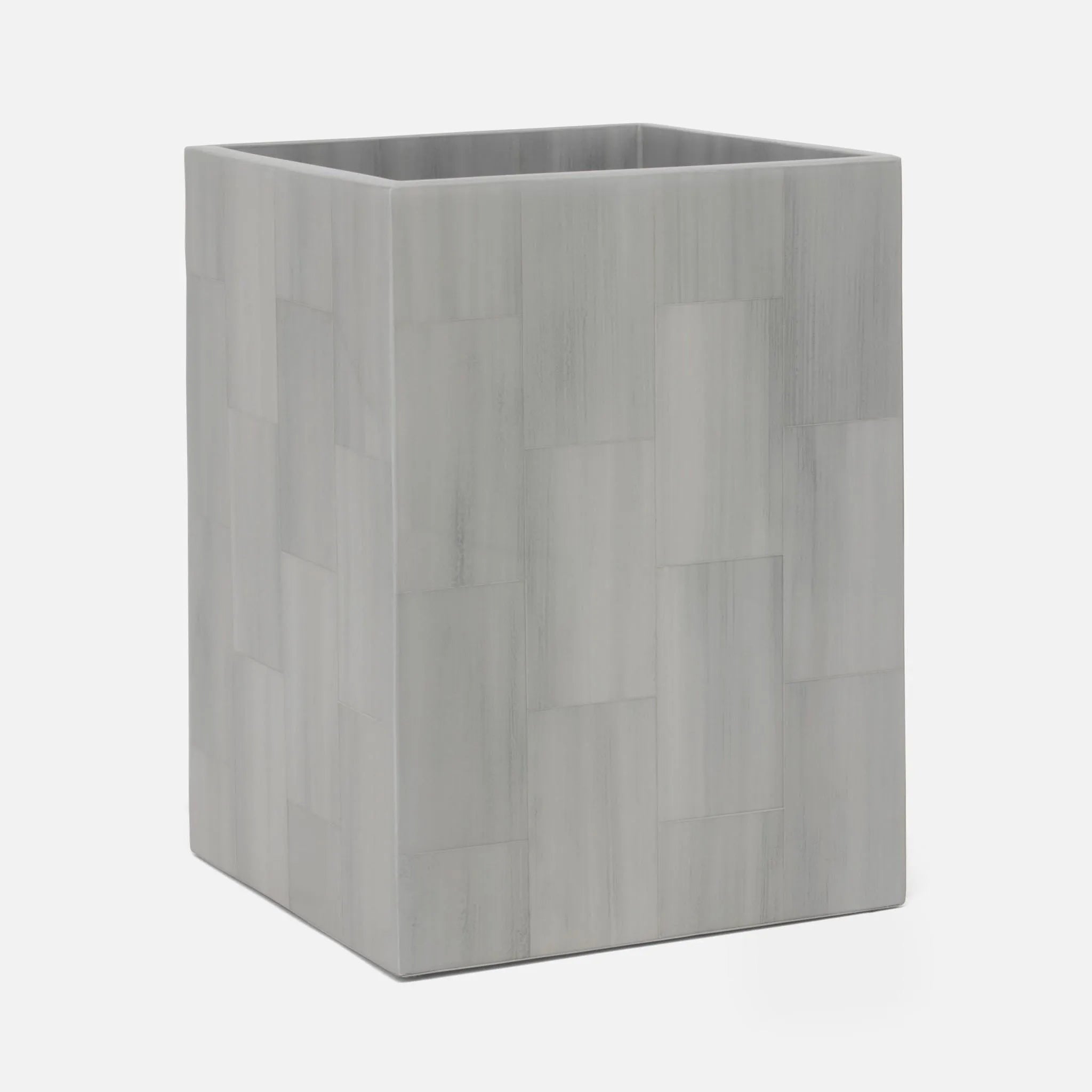 Pigeon and Poodle - PP005537 - Arles Wastebasket - Arles - Light Gray Faux Horn