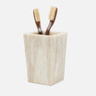 Pigeon and Poodle PP005165 Athlone Brush Holder in Beige Marble