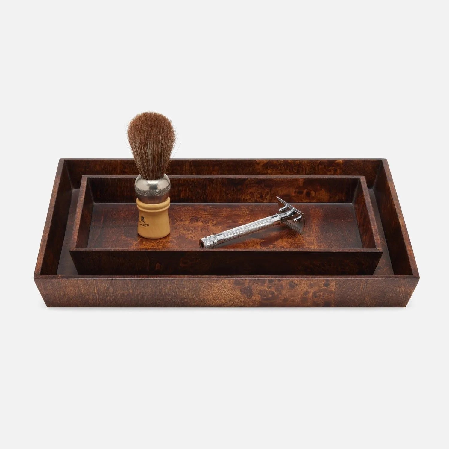 Pigeon and Poodle - PP006960 - Bern Tray Set - Bern - Ash Gray Mappa Burl