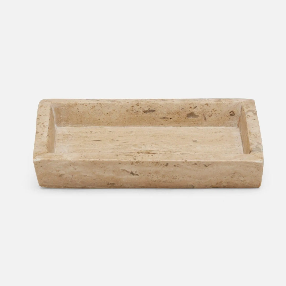 Pigeon and Poodle - PP006111 - Bowen Soap Dish - Bowen - Natural Travertine/Resin