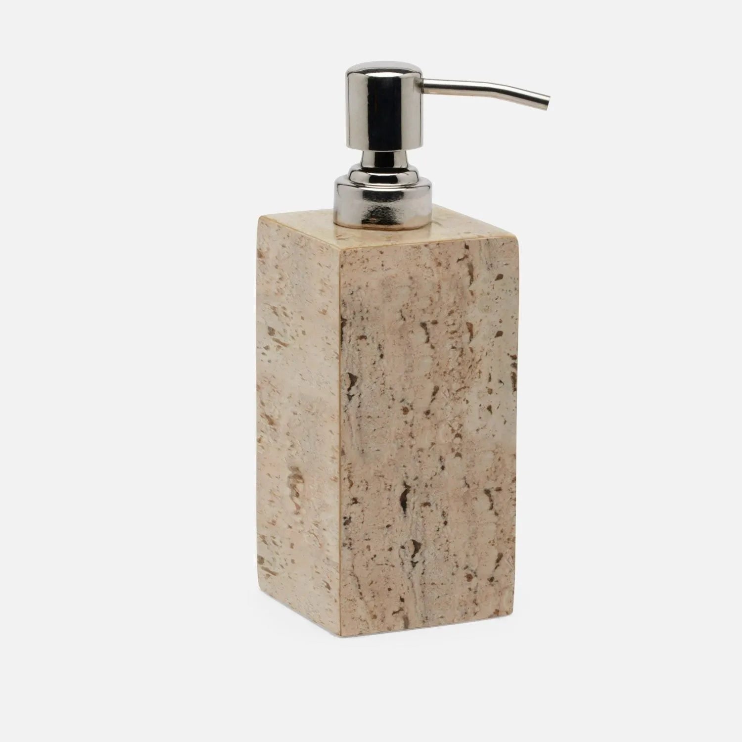 Pigeon and Poodle - PP006118 - Bowen Soap Pump - Bowen - Gray Travertine/Resin