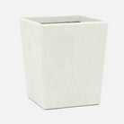 Pigeon and Poodle - PP005678 - Bradford Wastebasket - Bradford - Blanc Realistic Faux Shagreen/Gold Brass