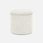 Pigeon and Poodle - PP005683 - Bradford Canister - Bradford - Blanc Realistic Faux Shagreen/Silver Stainless Steel
