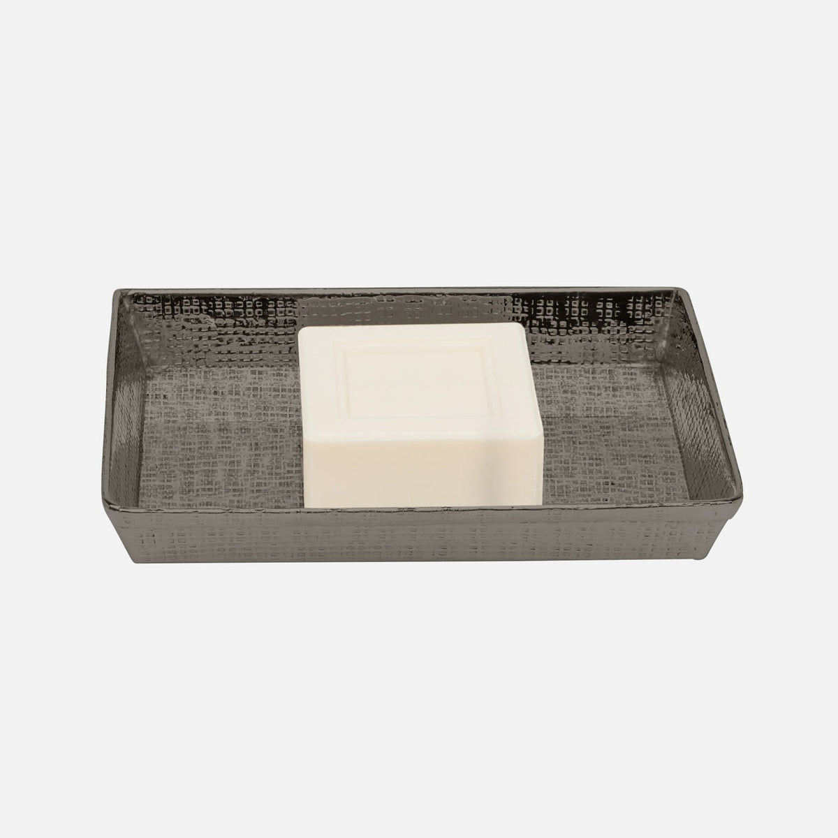 Pigeon and Poodle PP006019 Buren Soap Dish in Black Nickel Etched Metal