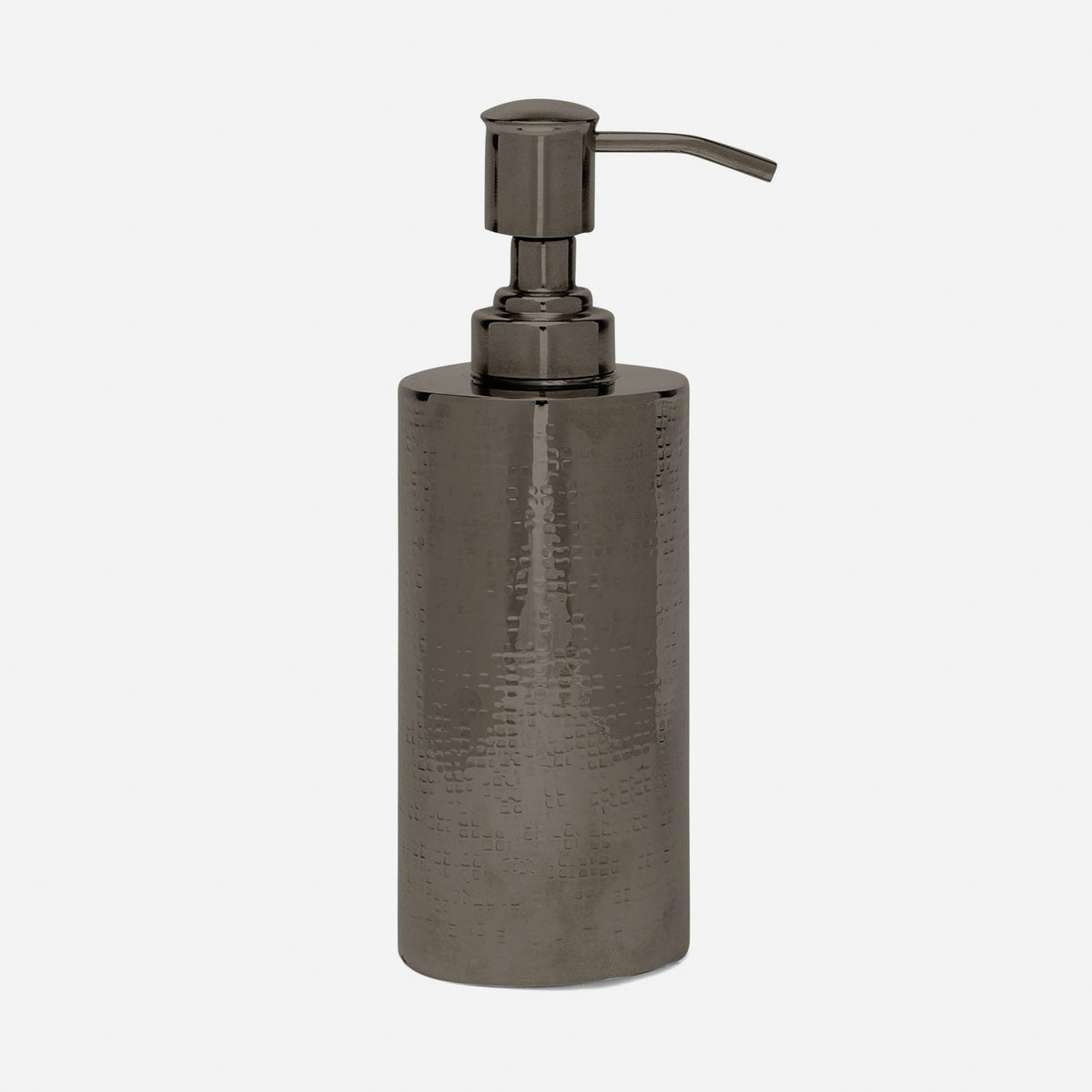 Pigeon and Poodle PP006016 Buren Soap Pump in Black Nickel Etched Metal