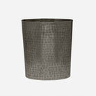 Pigeon and Poodle PP006018 Buren Wastebasket in Black Nickel Etched Metal
