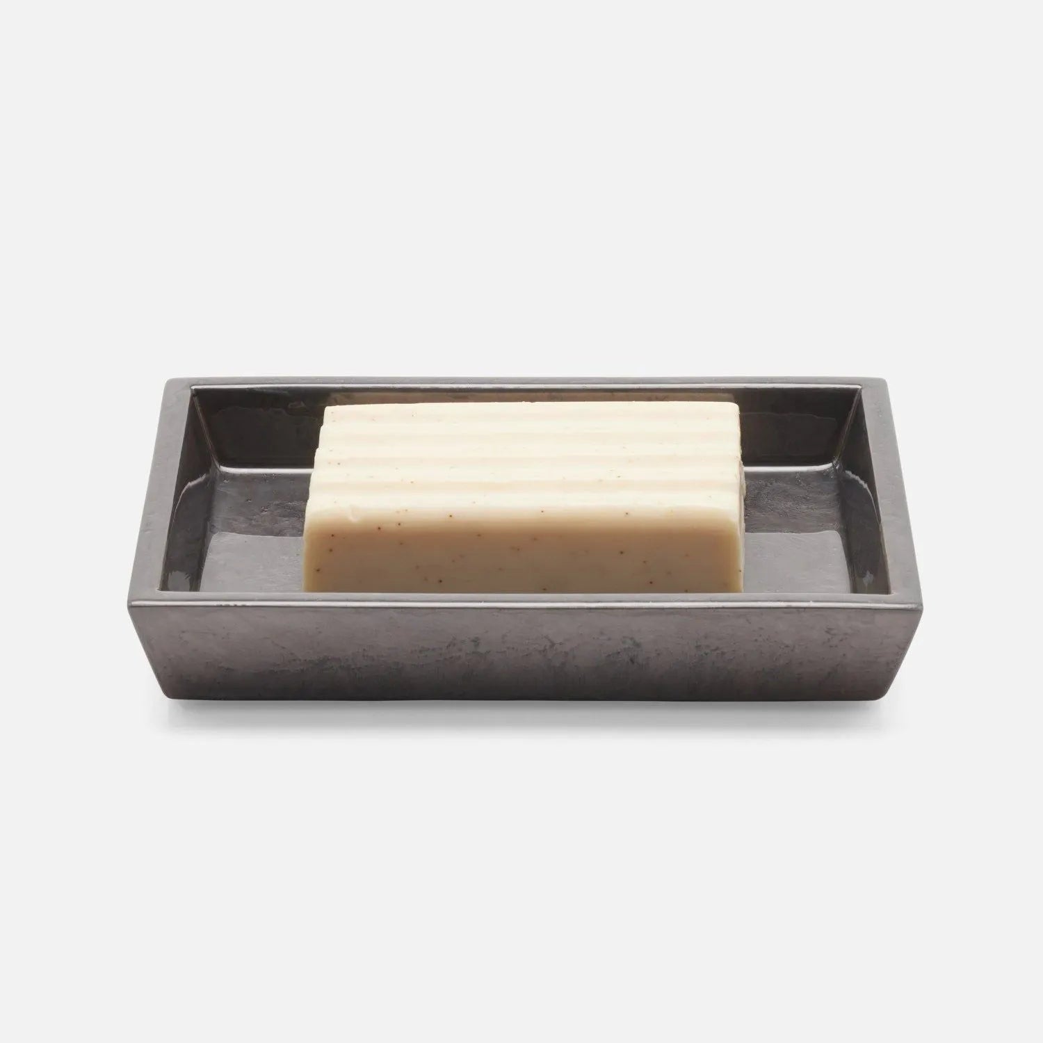 Pigeon and Poodle - PP006696 - Charlotte Soap Dish - Charlotte - Pewter Burl Resin