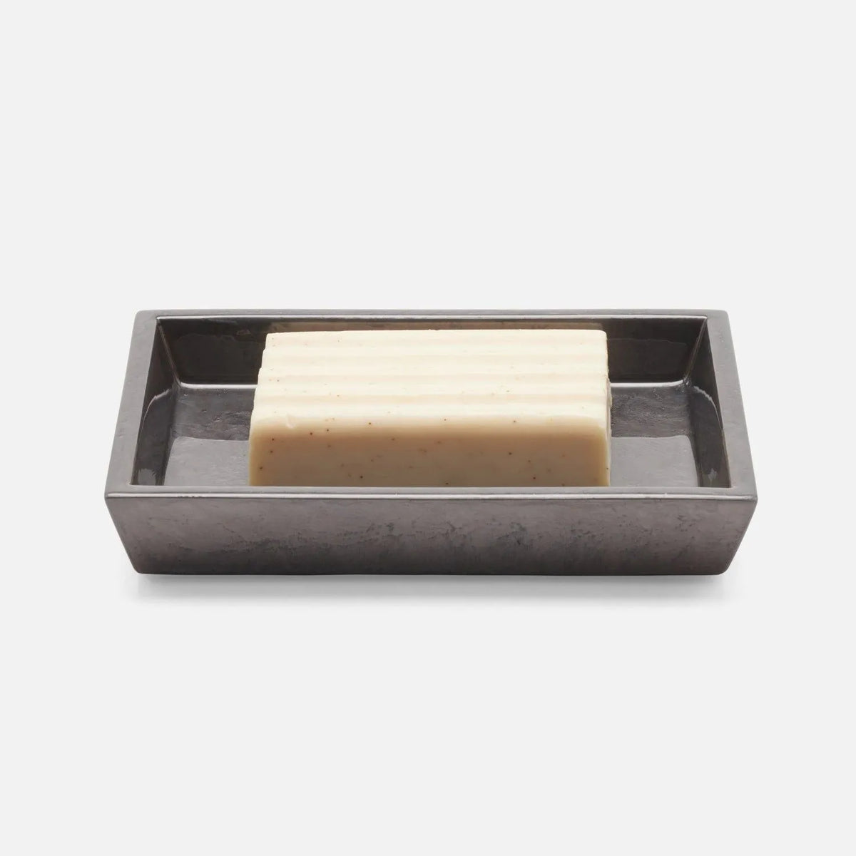 Pigeon and Poodle - PP006696 - Charlotte Soap Dish - Charlotte - Pewter Burl Resin