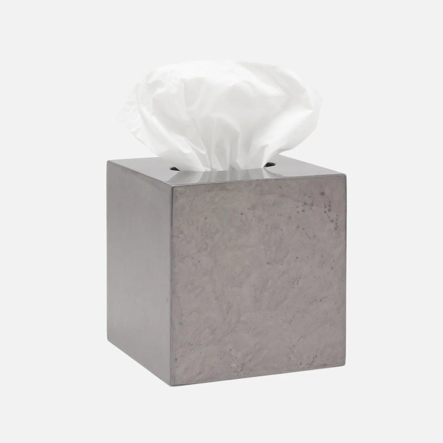 Pigeon and Poodle - PP006701 - Charlotte Tissue Box - Charlotte - Pewter Burl Resin