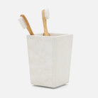 Pigeon and Poodle - PP004911 - Charlotte Brush Holder - Charlotte - White Burl Resin