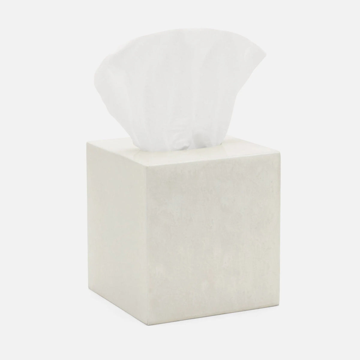 Pigeon and Poodle - PP004916 - Charlotte Tissue Box - Charlotte - White Burl Resin