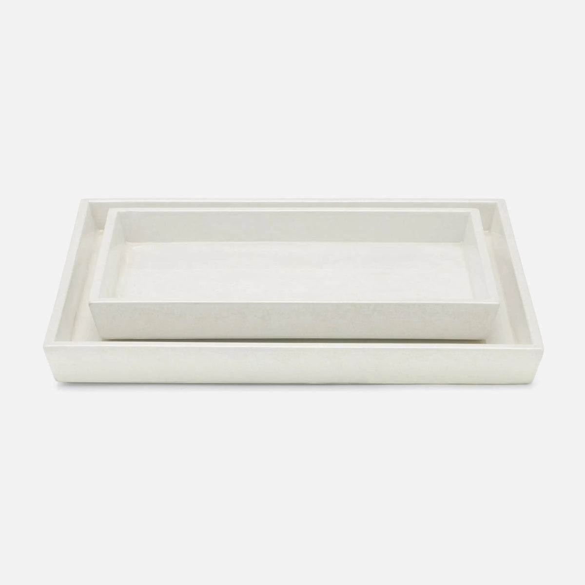 Pigeon and Poodle - PP004914 - Charlotte Trays - Charlotte - White Burl Resin