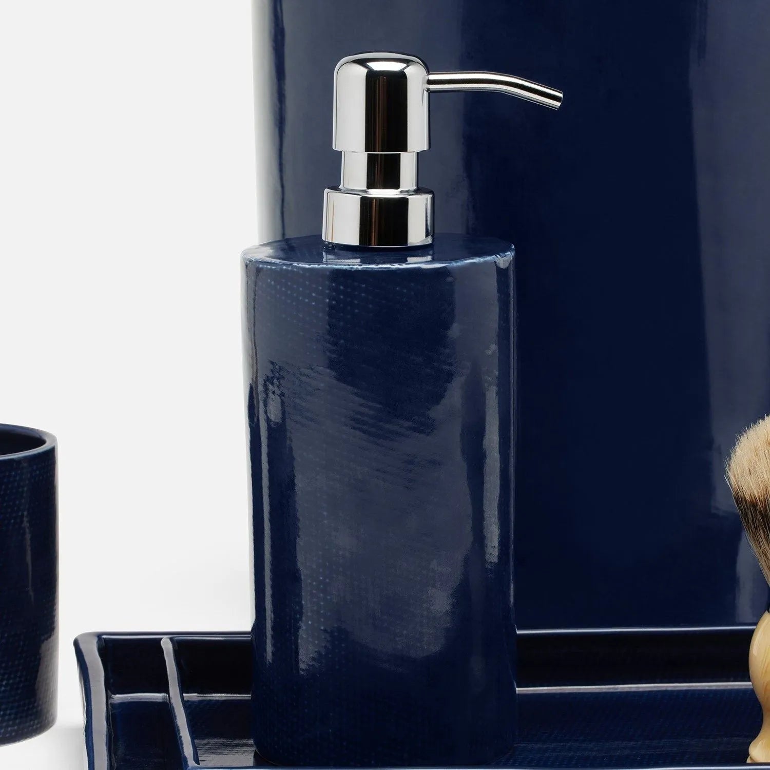 Pigeon and Poodle - PP000464 - Cordoba Soap Pump - Cordoba - White Burlap Ceramic