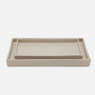Pigeon and Poodle - PP006365 - Cordoba Trays - Cordoba - Sand Burlap Ceramic