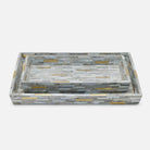 Pigeon and Poodle - PP006314 - Cortona Trays - Cortona - Gray Shell/Brass Brass Mix