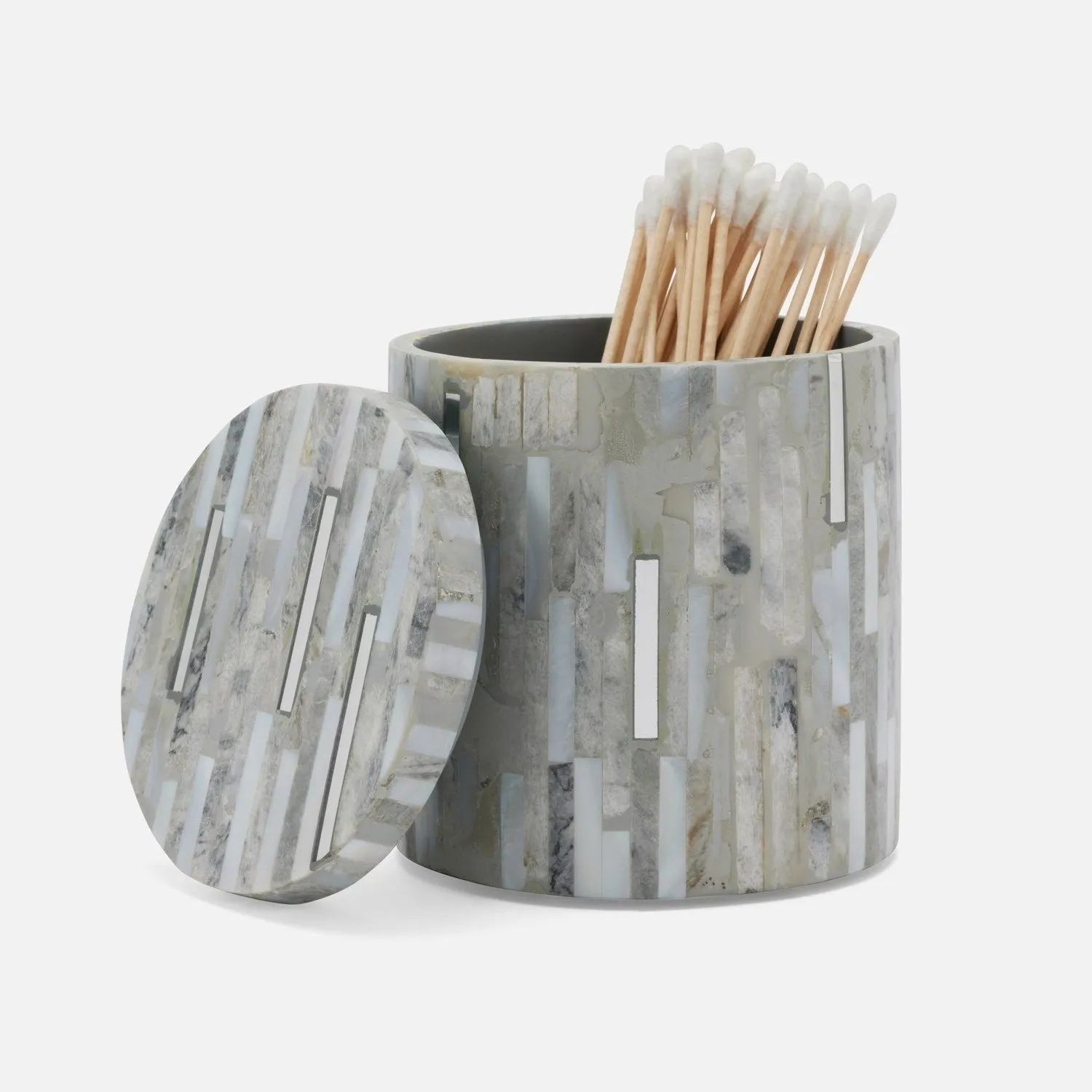 Pigeon and Poodle - PP006332 - Cortona Canister - Cortona - Gray Shell/Brass Brass Mix