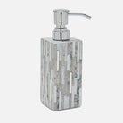 Pigeon and Poodle - PP006327 - Cortona Soap Pump - Cortona - Gray Shell/Silver Silver Mix