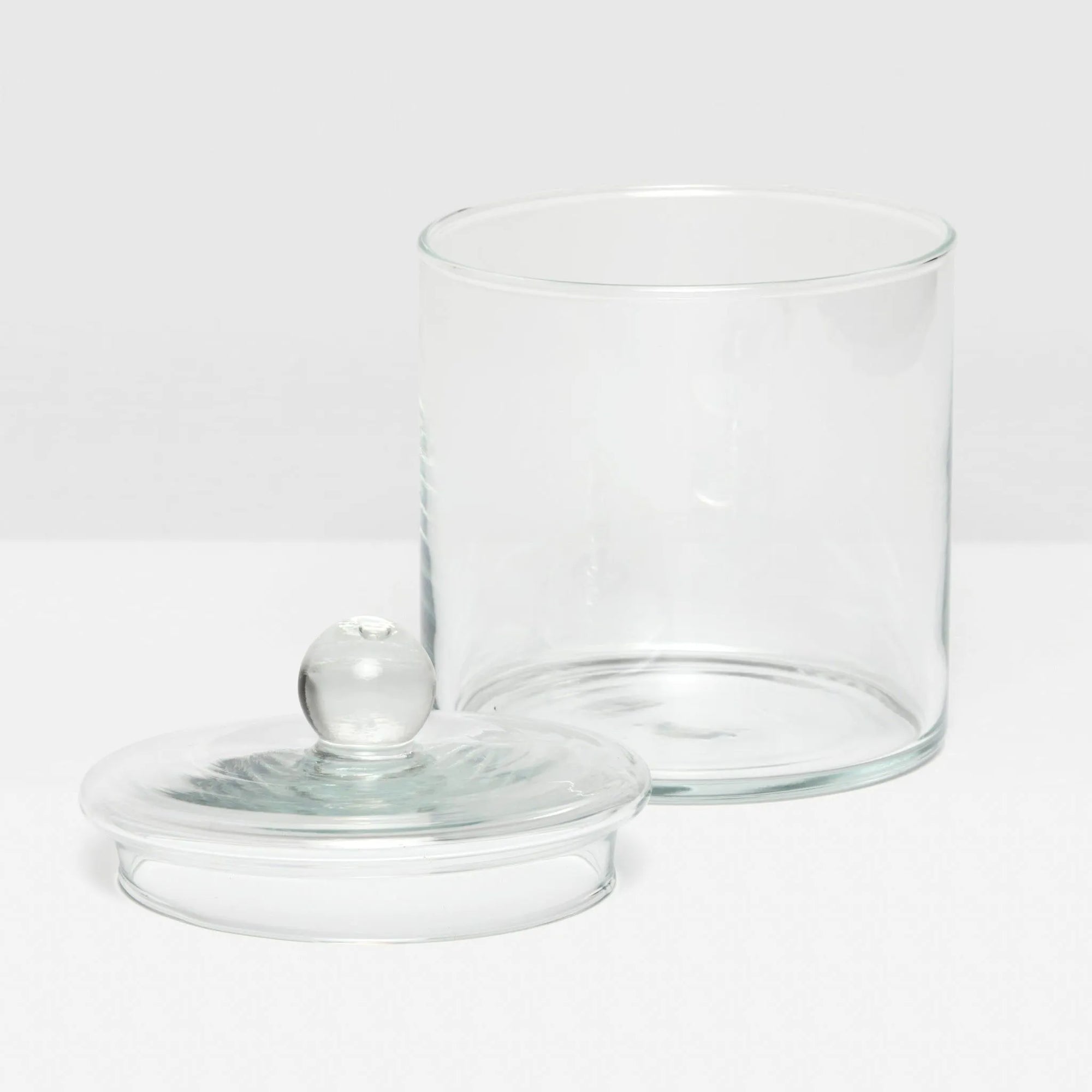 Pigeon and Poodle - PP002507 - Darby Canister - Darby - Clear Hand Blown Glass