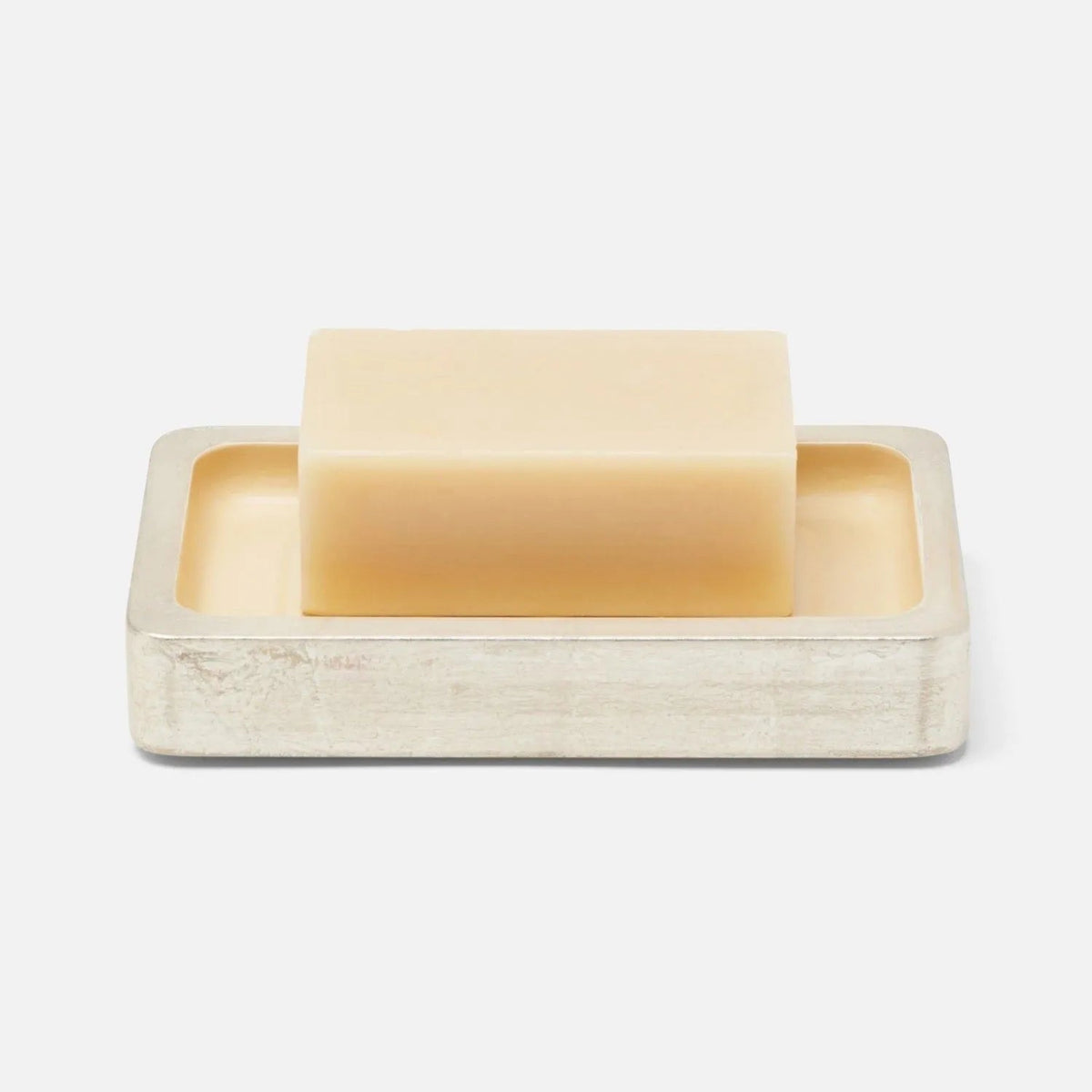 Pigeon and Poodle PP007264 Davos Soap Dish in Champagne Gold Silver Leaf