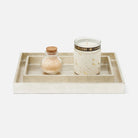 Pigeon and Poodle PP007266 Davos Trays in Champagne Gold Silver Leaf