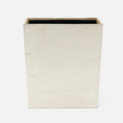 Pigeon and Poodle PP007269 Davos Wastebasket (Rectangular) in Champagne Gold Silver Leaf