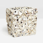 Pigeon and Poodle PP000576 Enna Wastebasket (Rectangular) in Natural Oyster Shell