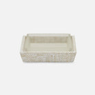 Pigeon and Poodle - PP006397 - Ghent Soap Dish - Ghent - Whitewashed Bagor Grass