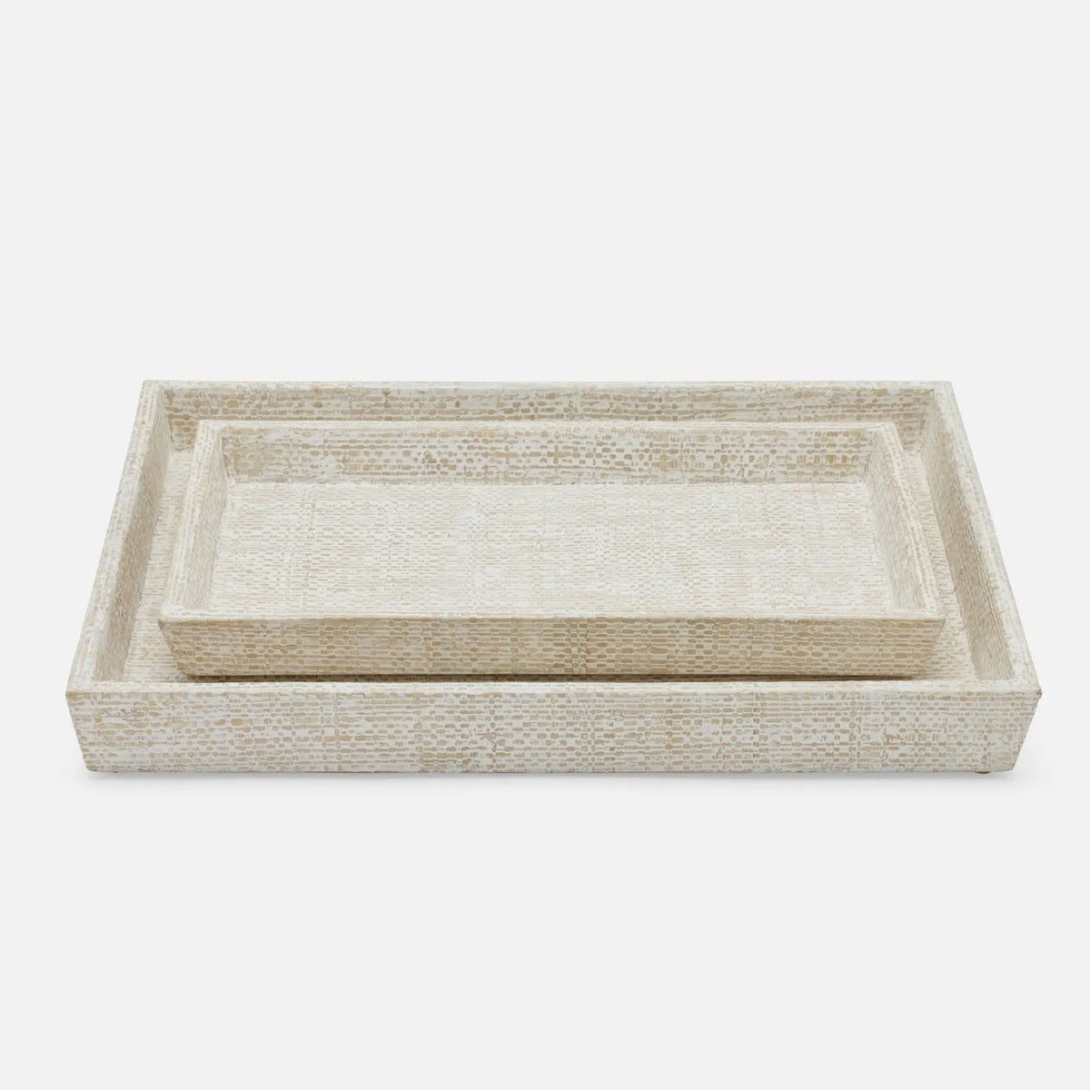 Pigeon and Poodle - PP006386 - Ghent Trays - Ghent - Whitewashed Bagor Grass