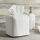 Pigeon and Poodle PP000713 Hilo Tissue Box in White Porcelain