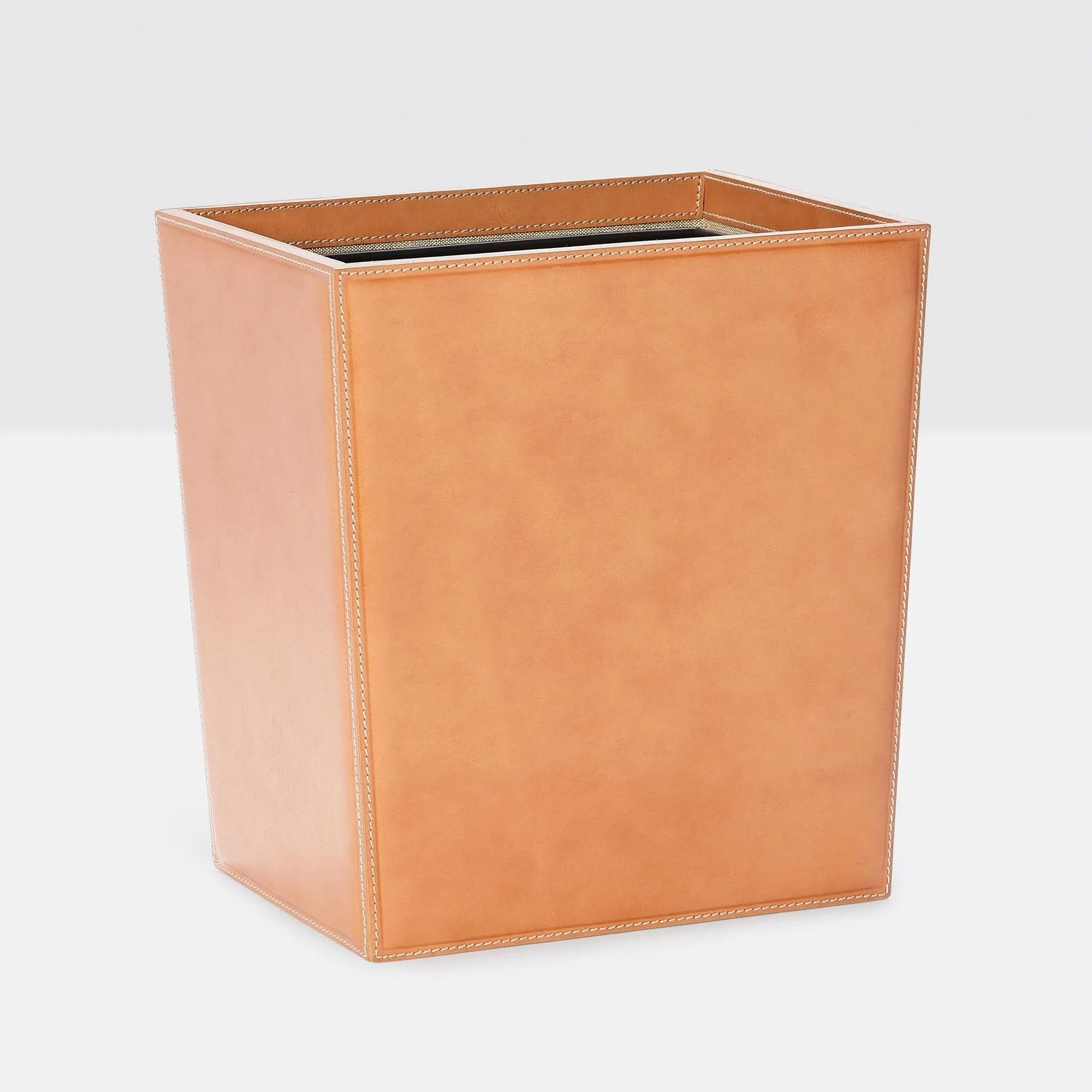 Pigeon and Poodle - PP000845 - Lorient Wastebasket - Lorient - Charcoal Full-Grain Leather