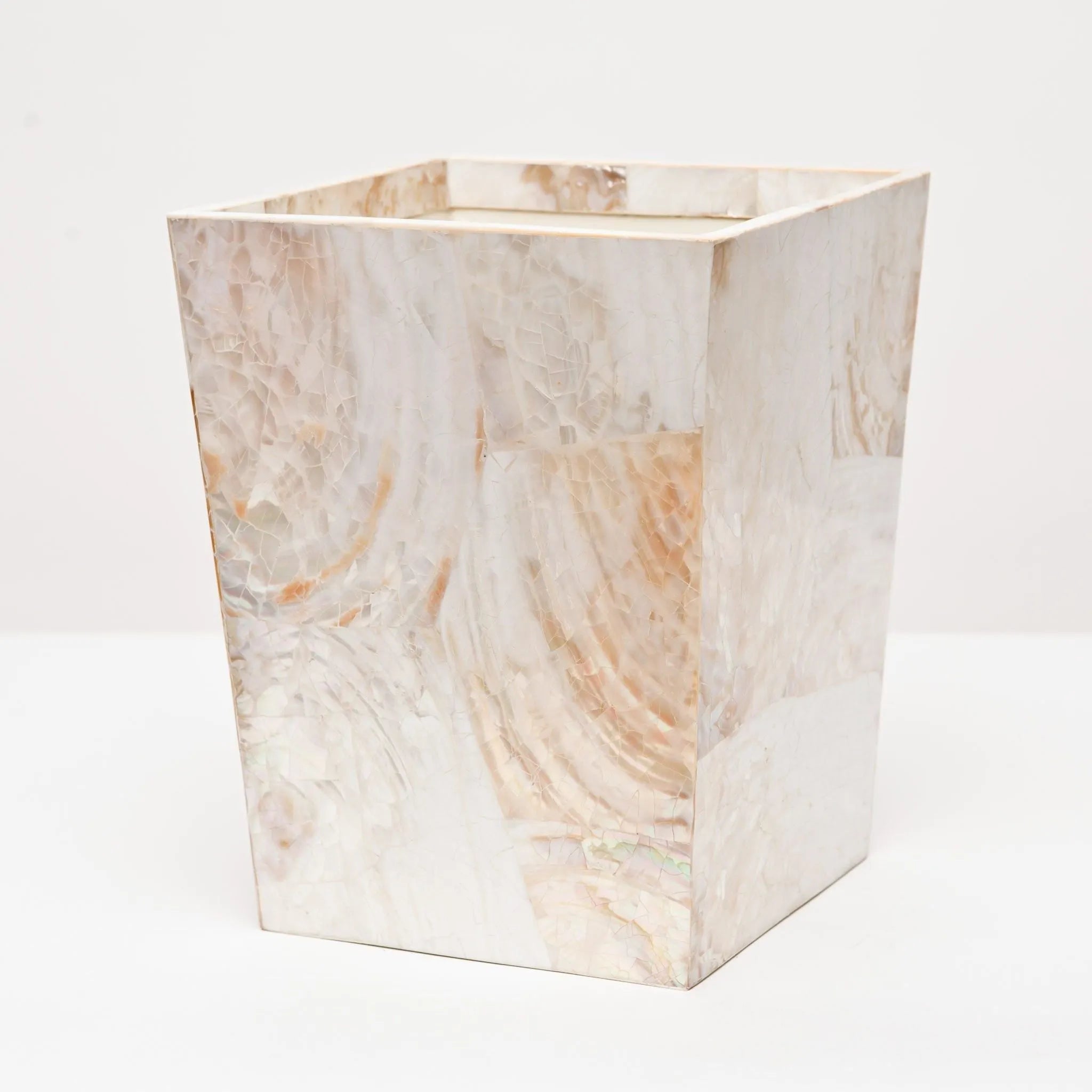 Pigeon and Poodle PP000893 Lugano Wastebasket (Rectangular) in Kabibe Shell