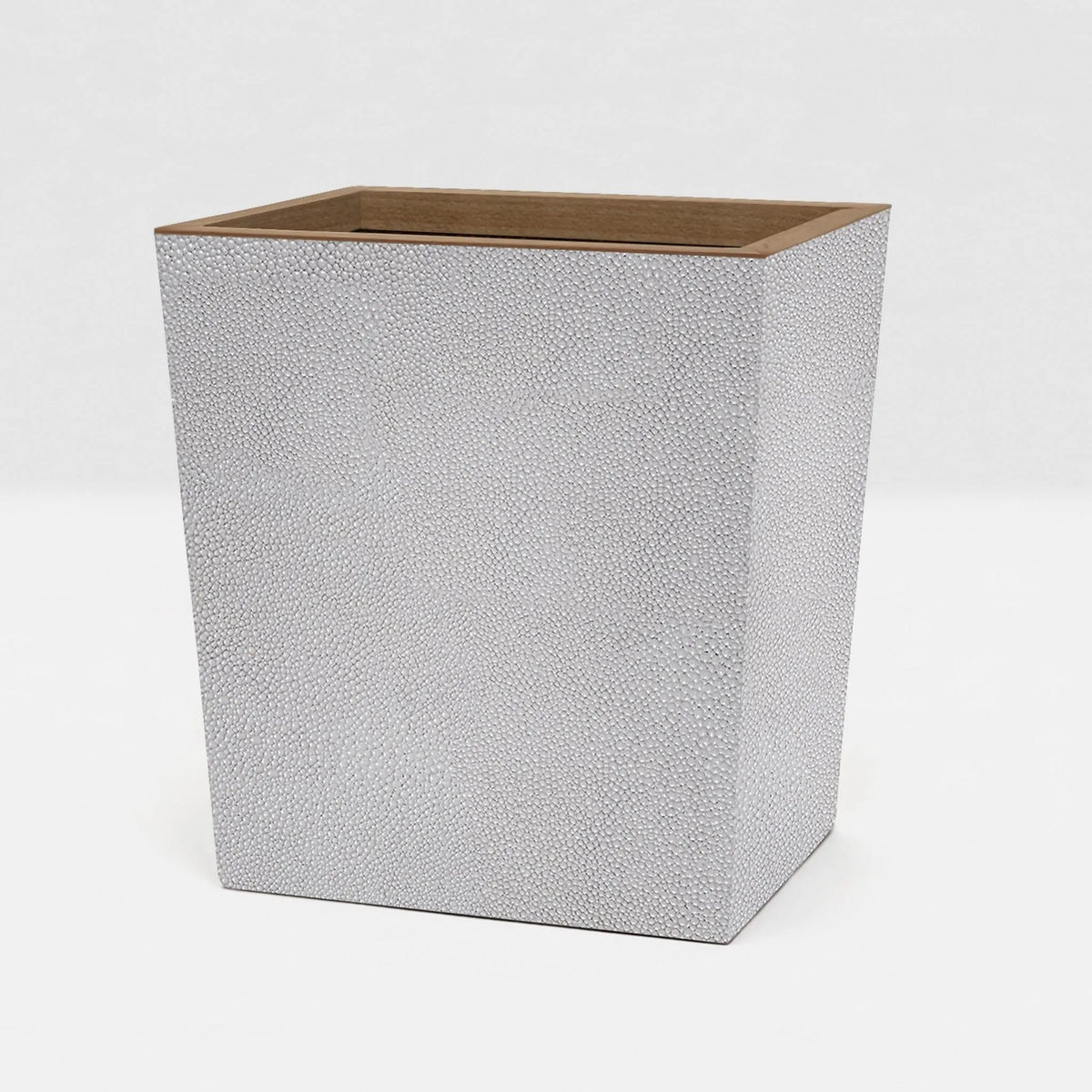 Pigeon and Poodle - PP000935 - Manchester Wastebasket - Manchester - Ash Gray Realistic Faux Shagreen
