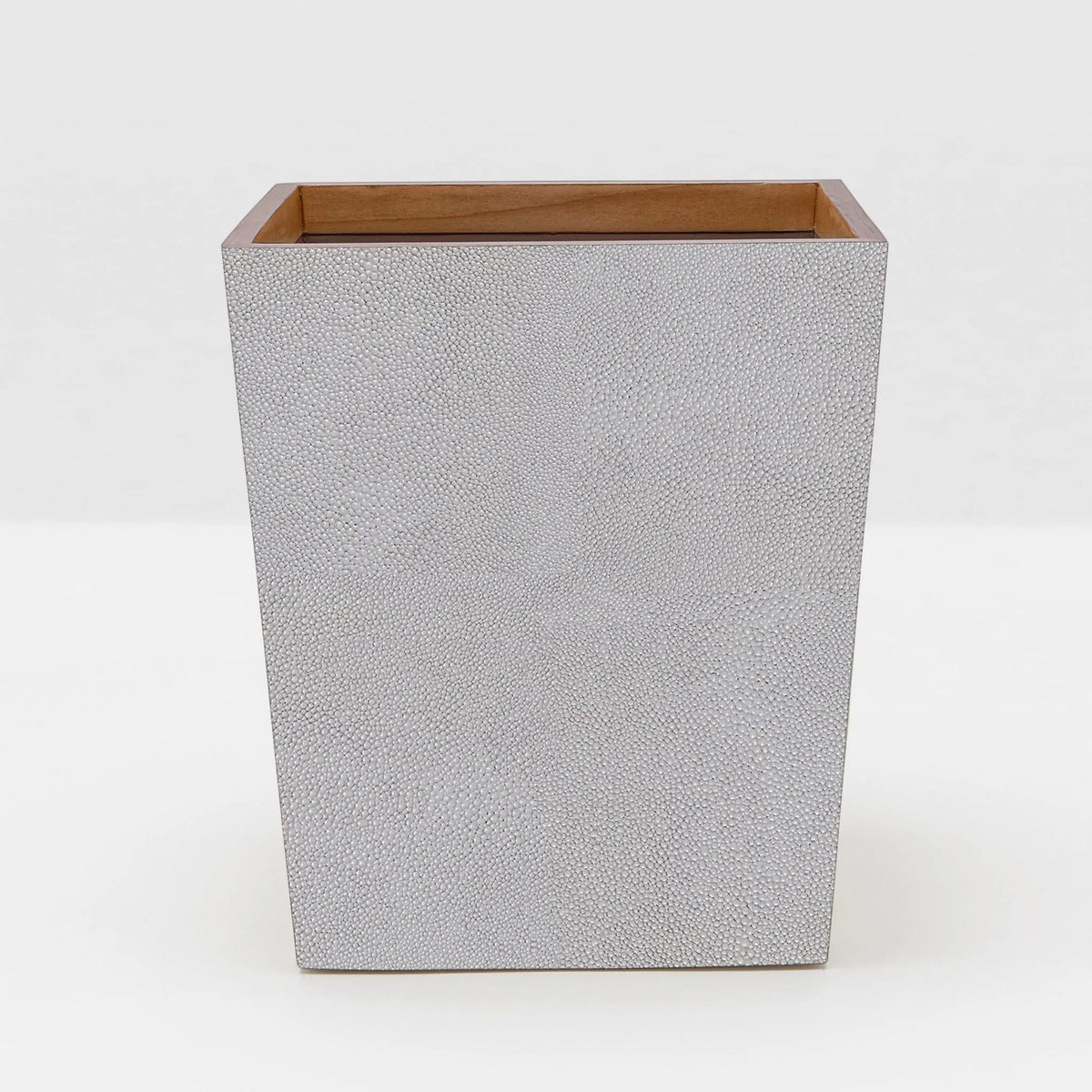 Pigeon and Poodle - PP000936 - Manchester Wastebasket - Manchester - Ash Gray Realistic Faux Shagreen