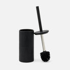Porte-brosse de toilette Pigeon and Poodle PP007124 Manchester en noir, imitation galuchat réaliste