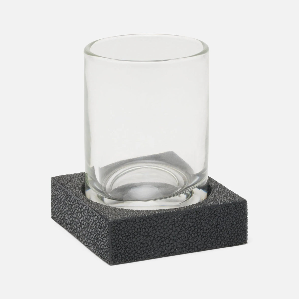 Pigeon and Poodle - PP000978 - Manchester Tumbler Set - Manchester - Ivory Realistic Faux Shagreen
