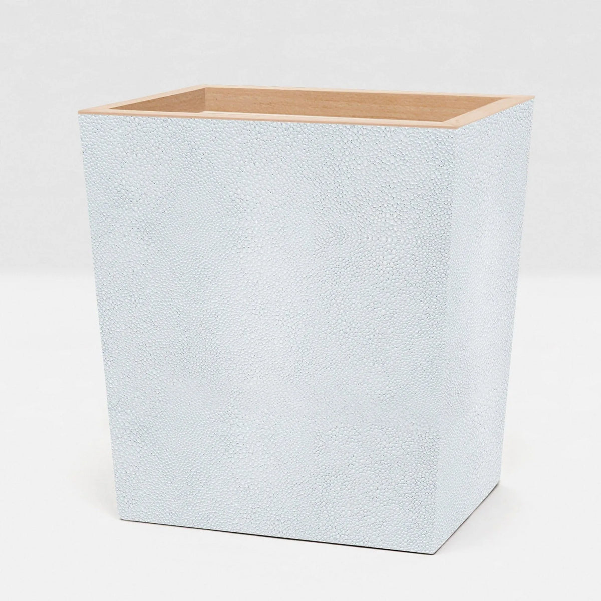 Pigeon and Poodle - PP000951 - Manchester Wastebasket - Manchester - Cloud Gray Realistic Faux Shagreen