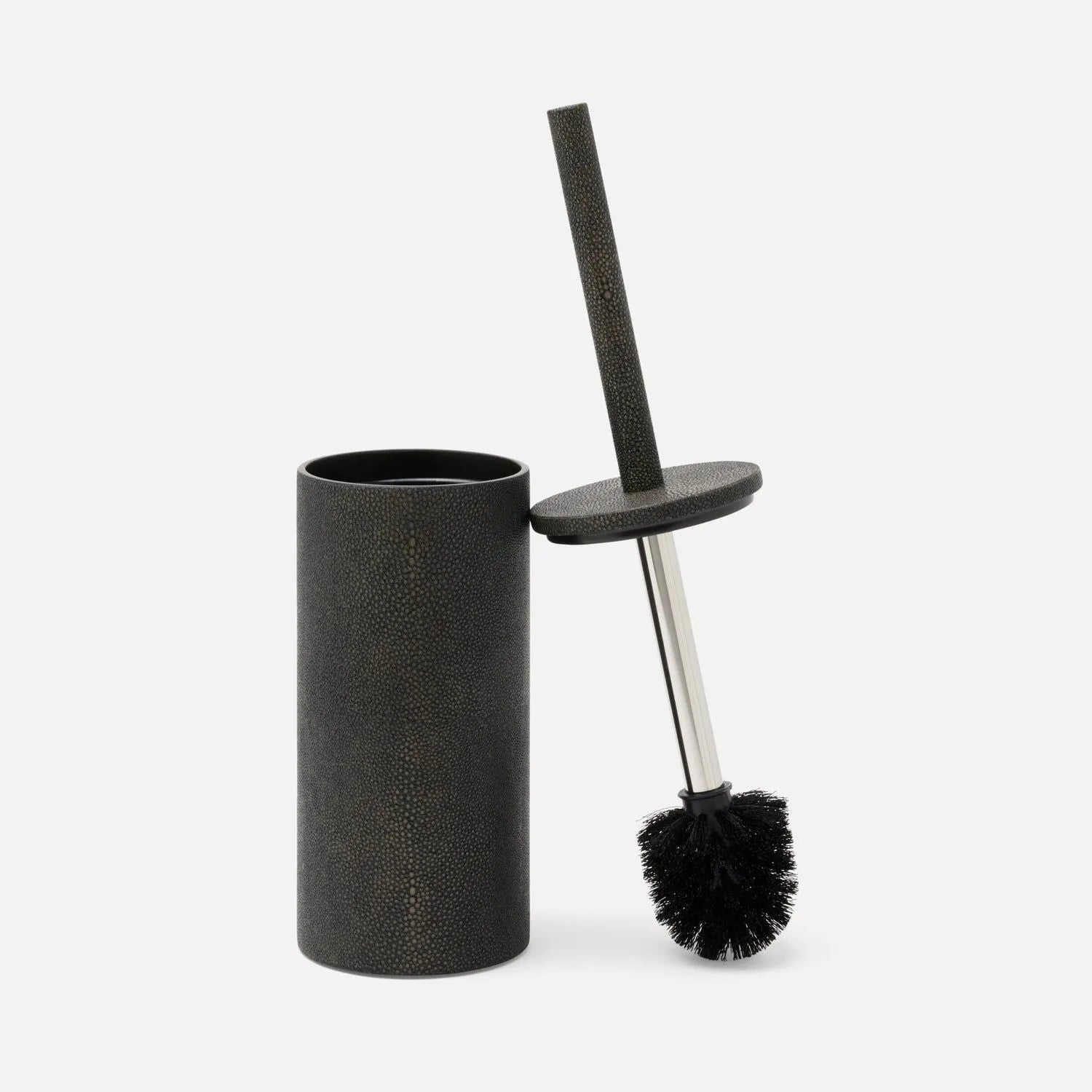 Porte-brosse de toilette Pigeon and Poodle PP007128 Manchester, couleur champignon foncé, imitation galuchat réaliste