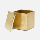 Pigeon and Poodle PP007060 Mancora Bath Canister in Shiny Brass Etched Brass