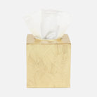 Pigeon and Poodle - PP007063 - Mancora Tissue Box - Mancora - Shiny Brass Etched Brass