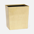 Pigeon and Poodle PP007064 Mancora Wastebasket (Rectangular) in Shiny Brass Etched Brass